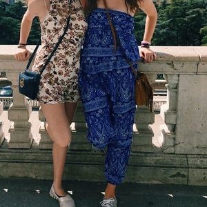 Blue Pantsuit Romper